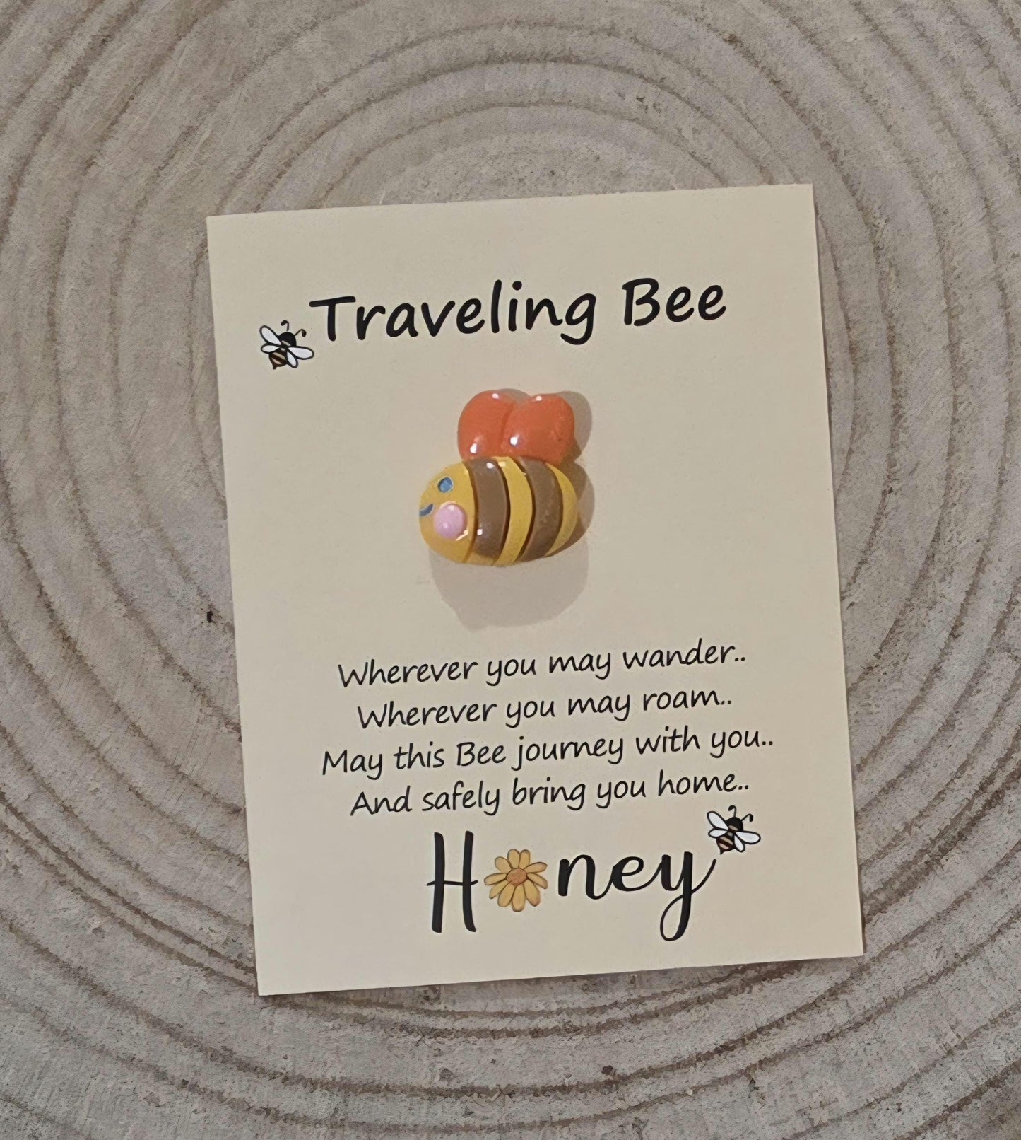 Traveling Bee Token, Safe Travels Gift, Good Luck Charm