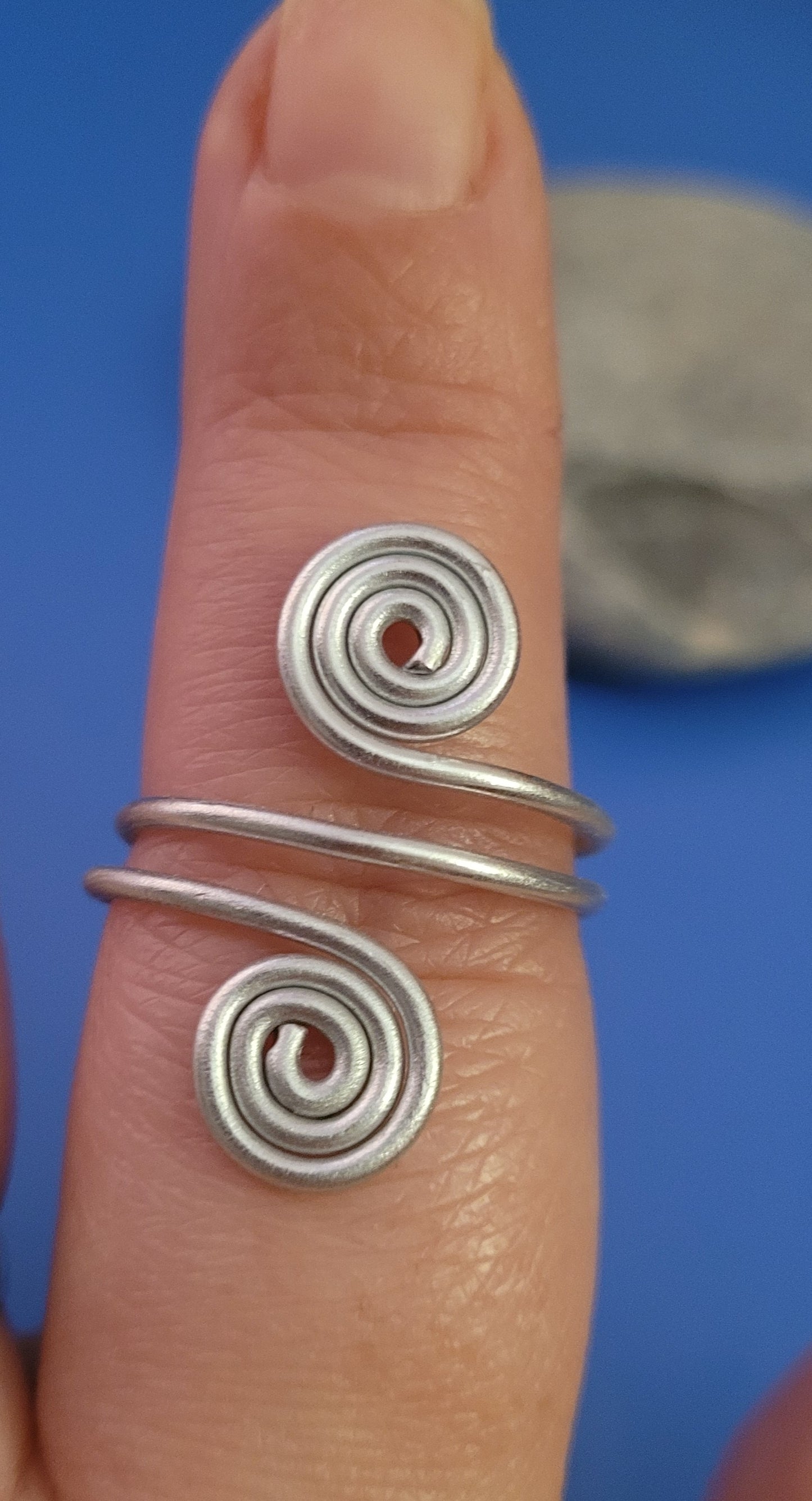 Celtic Double Spiral Ring - Adjustable
