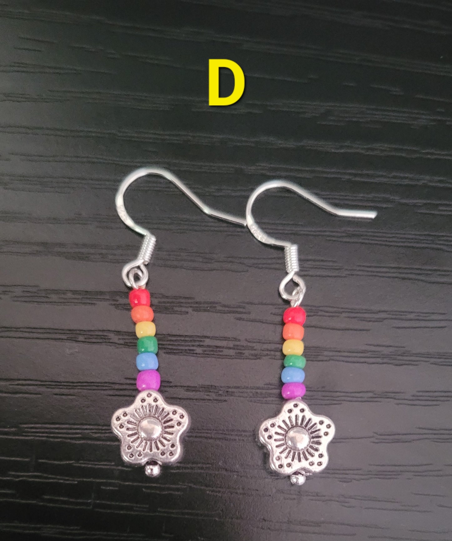 PRIDE dangle beaded earrings. Love, PRIDE 2025, LGBTQ+