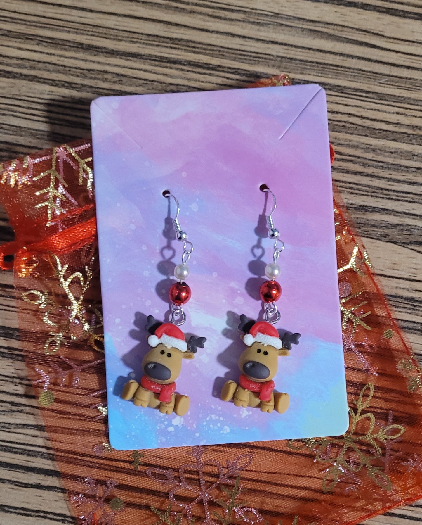 3D Reindeer Festive Earrings
