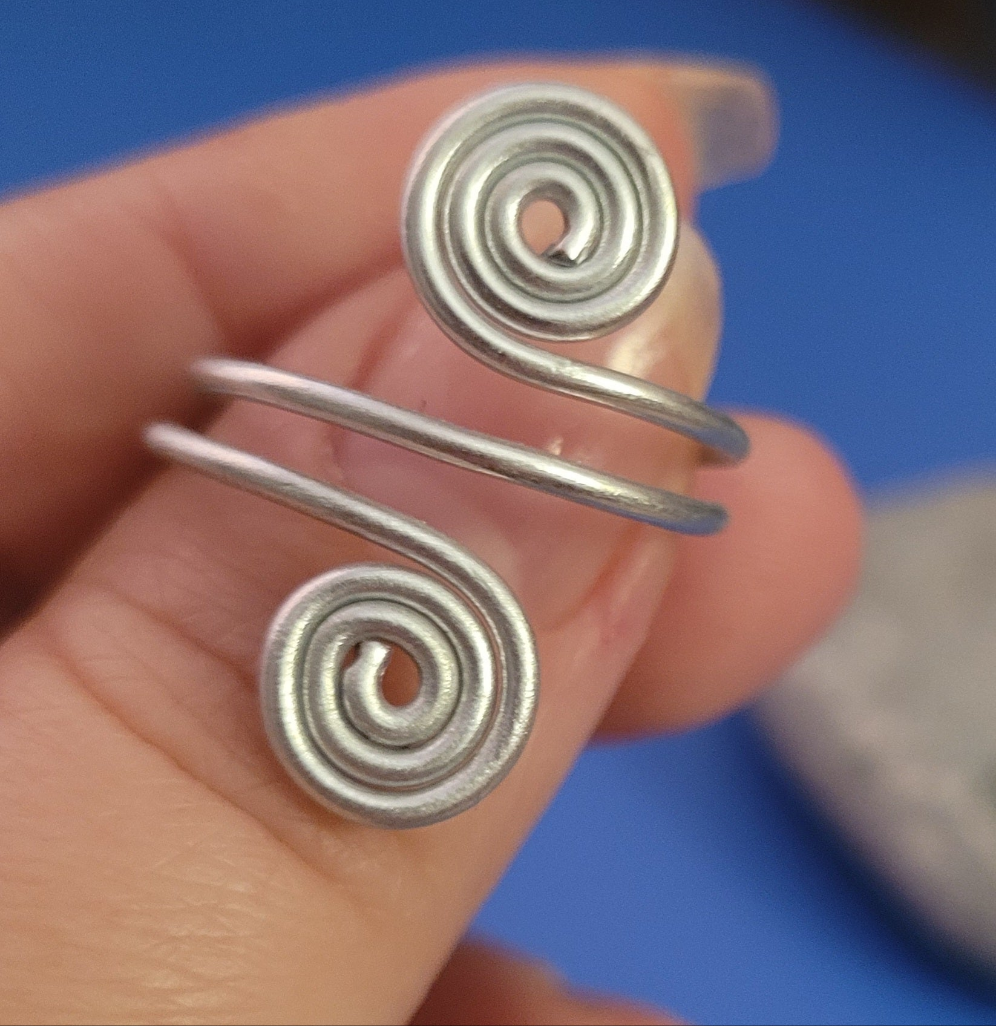 Celtic Double Spiral Ring - Adjustable