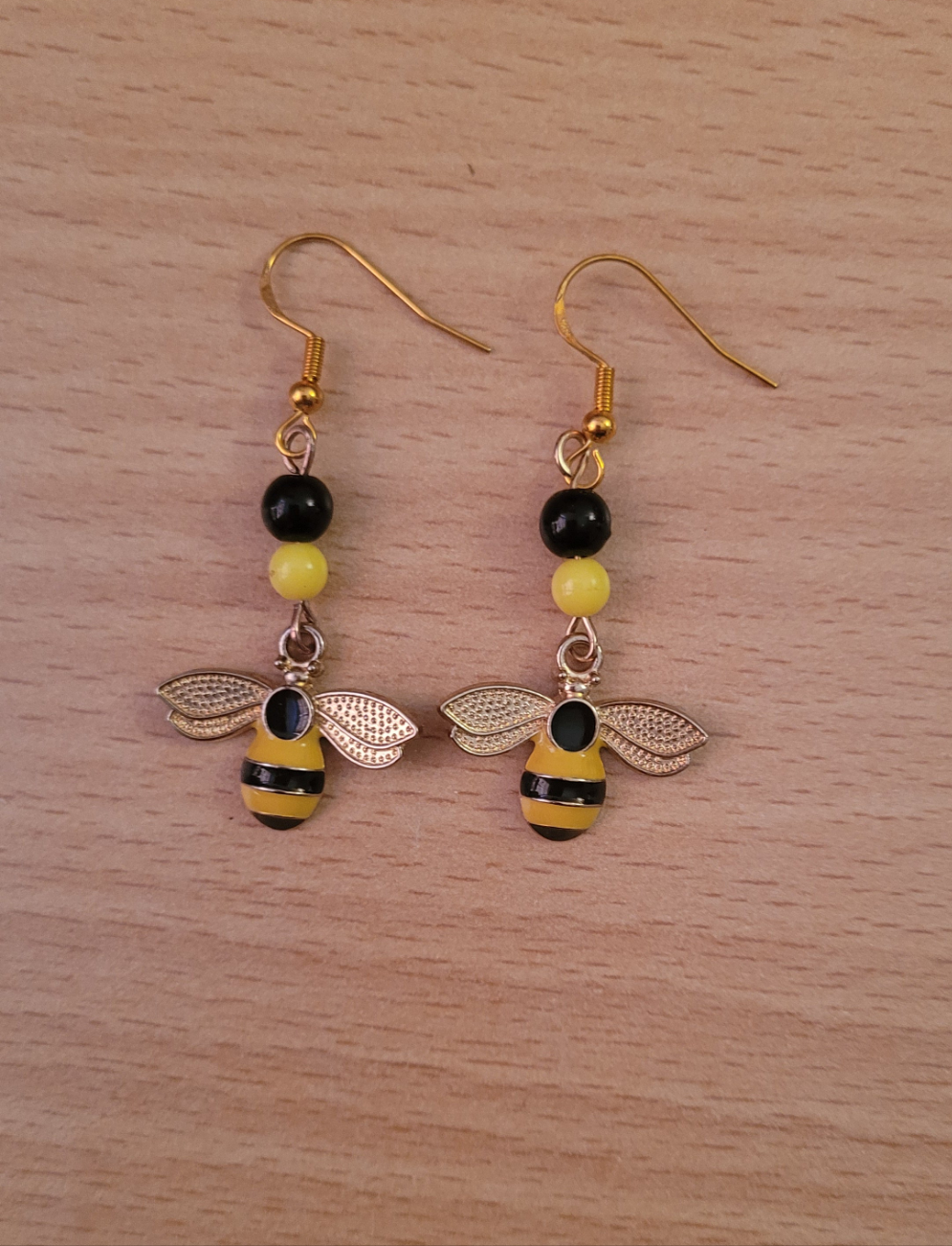 Bumble Bee Dangle Earrings
