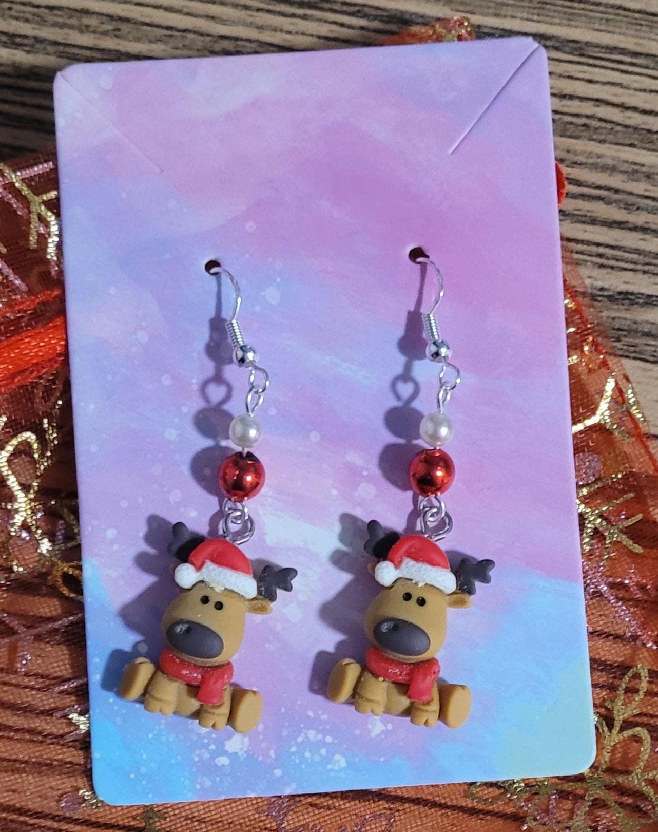 3D Reindeer Festive Earrings