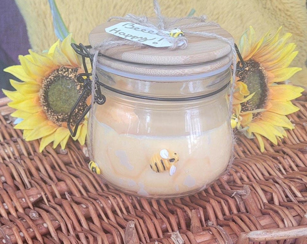 Handmade Honey Bee Soy Candle