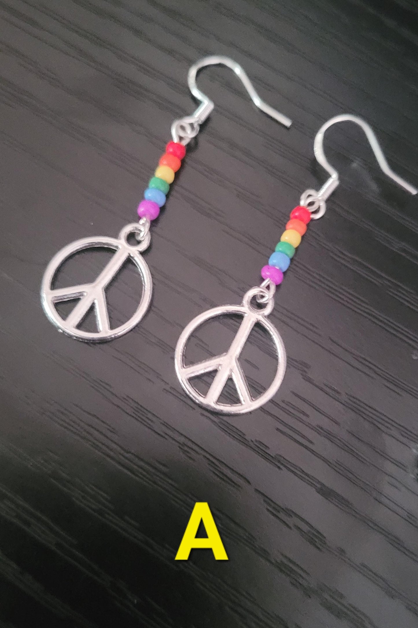 PRIDE dangle beaded earrings. Love, PRIDE 2025, LGBTQ+