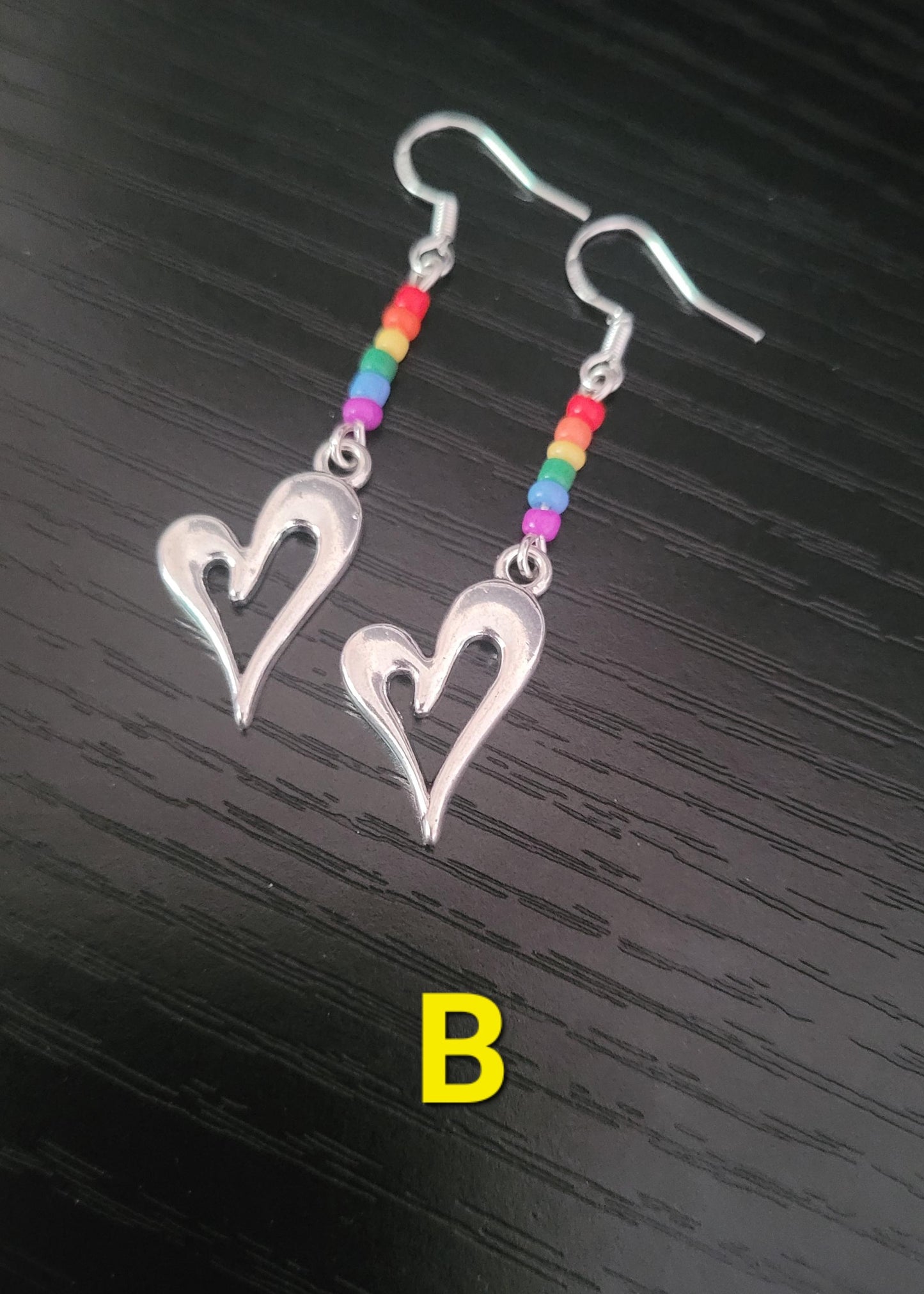 PRIDE dangle beaded earrings. Love, PRIDE 2025, LGBTQ+
