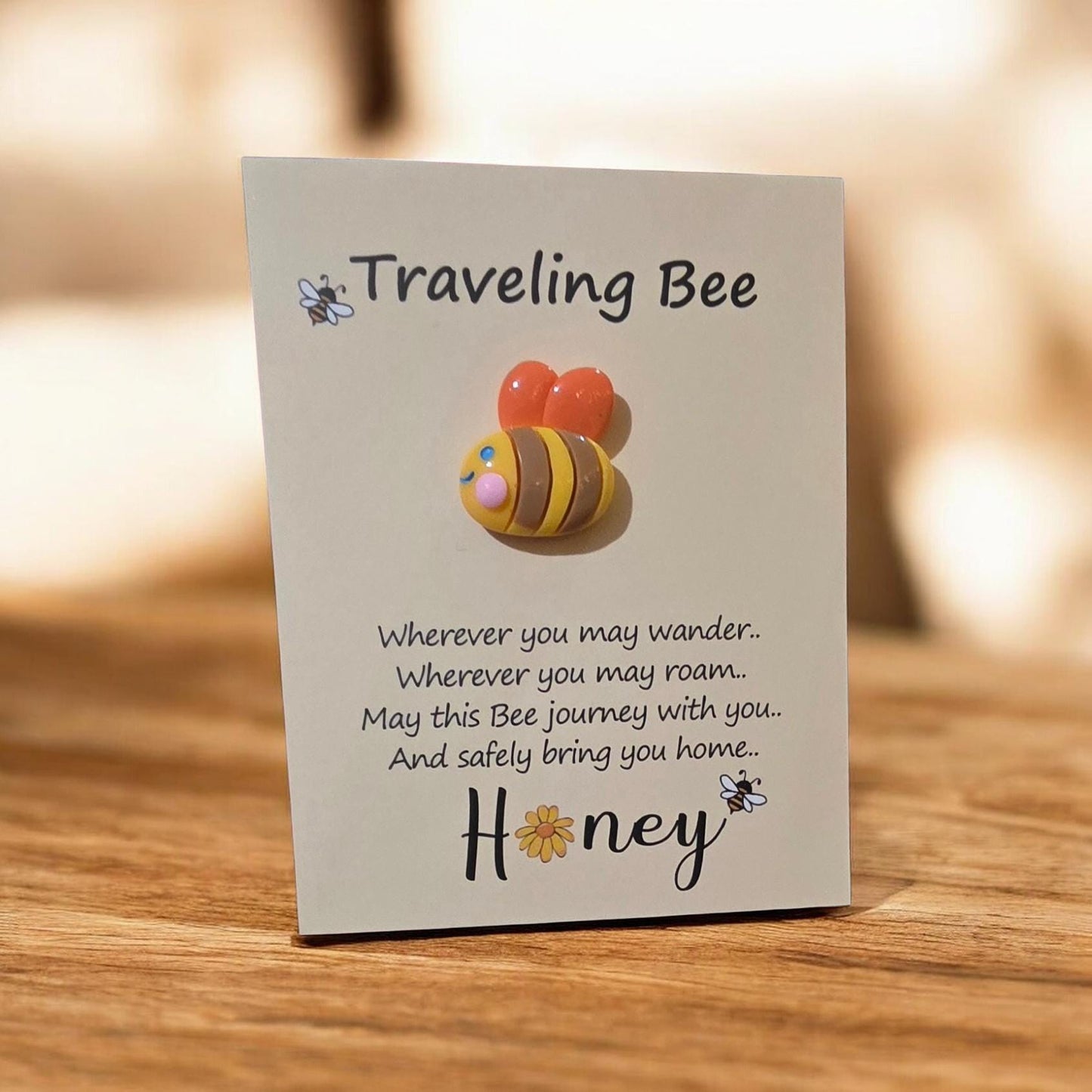 Traveling Bee Token, Safe Travels Gift, Good Luck Charm