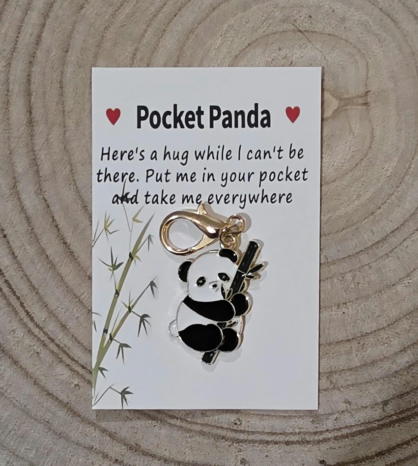 Pocket Panda Hug Token, Keepsake Charm, Thinking of You Gift