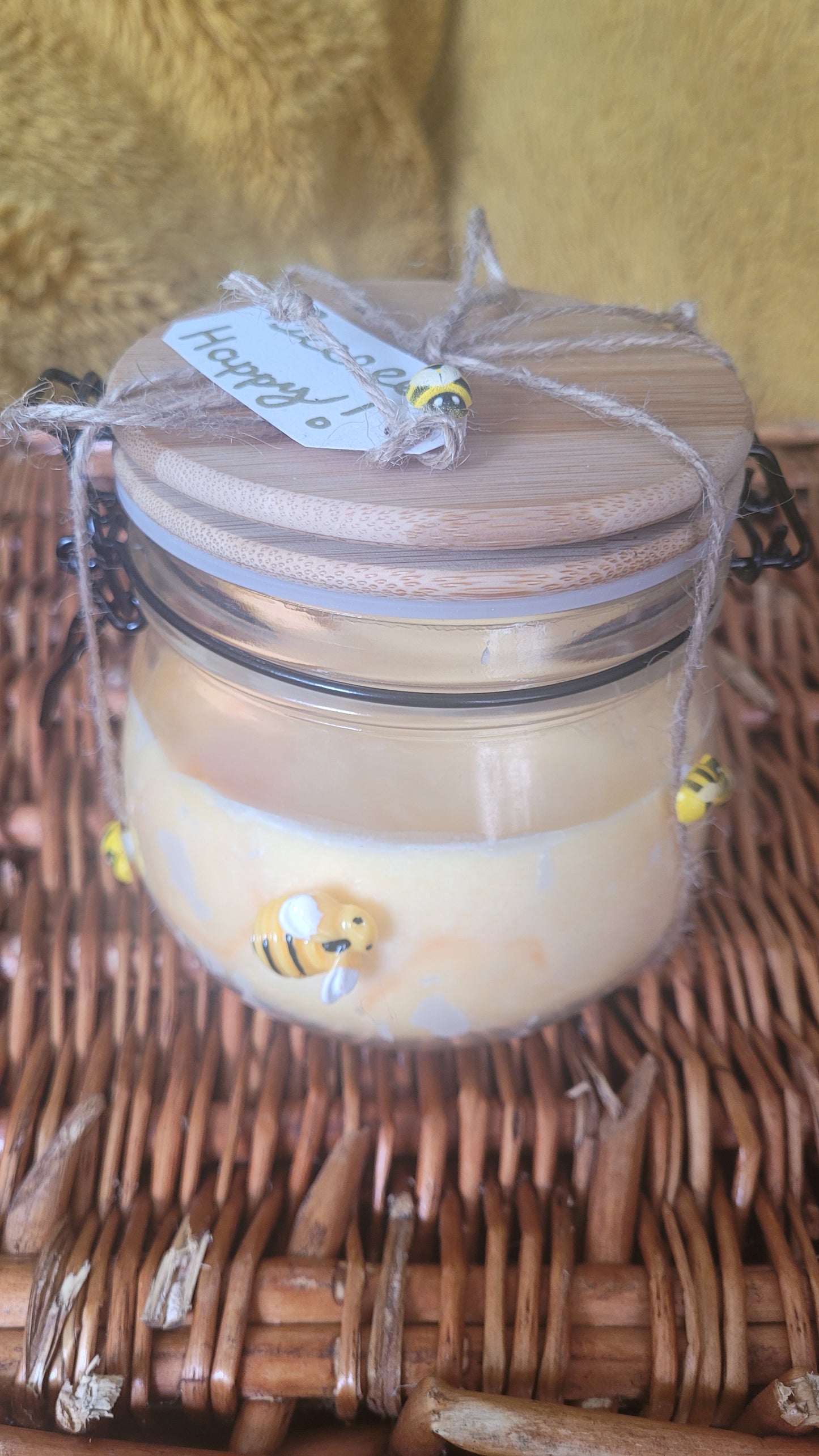 Handmade Honey Bee Soy Candle