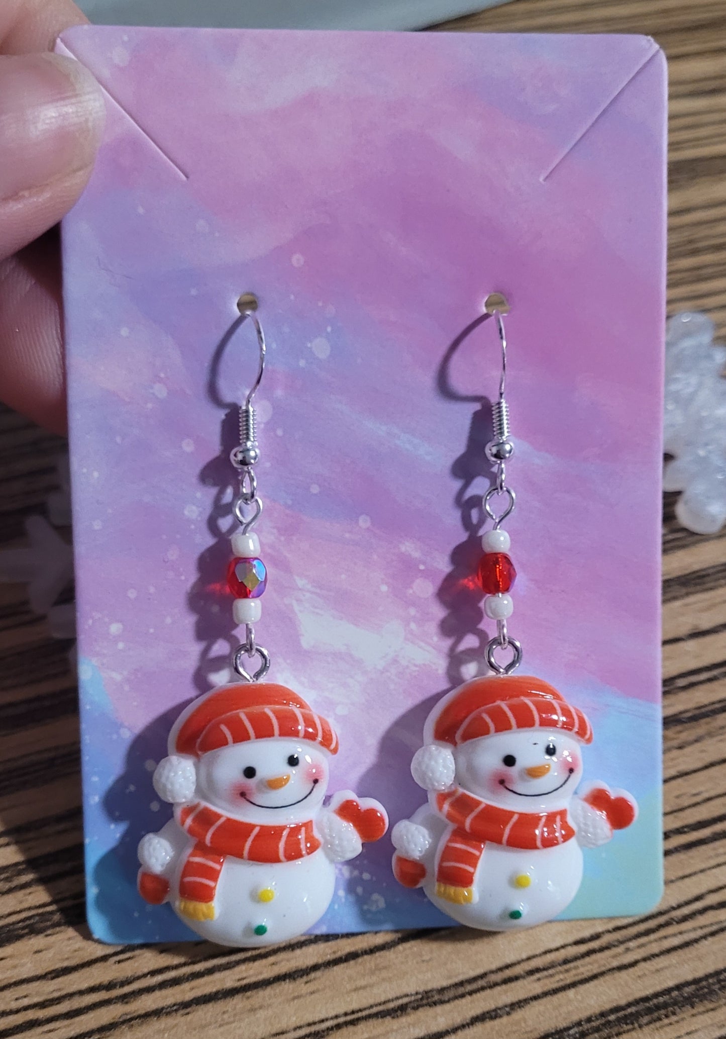 3D Snowman Festive Earrings