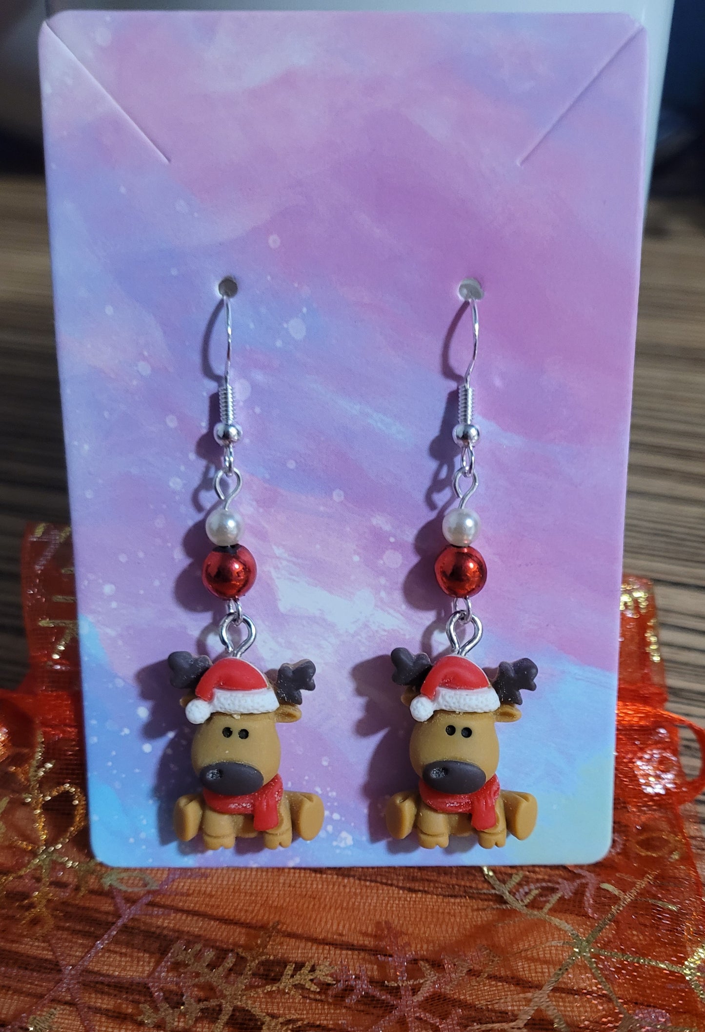 3D Reindeer Festive Earrings