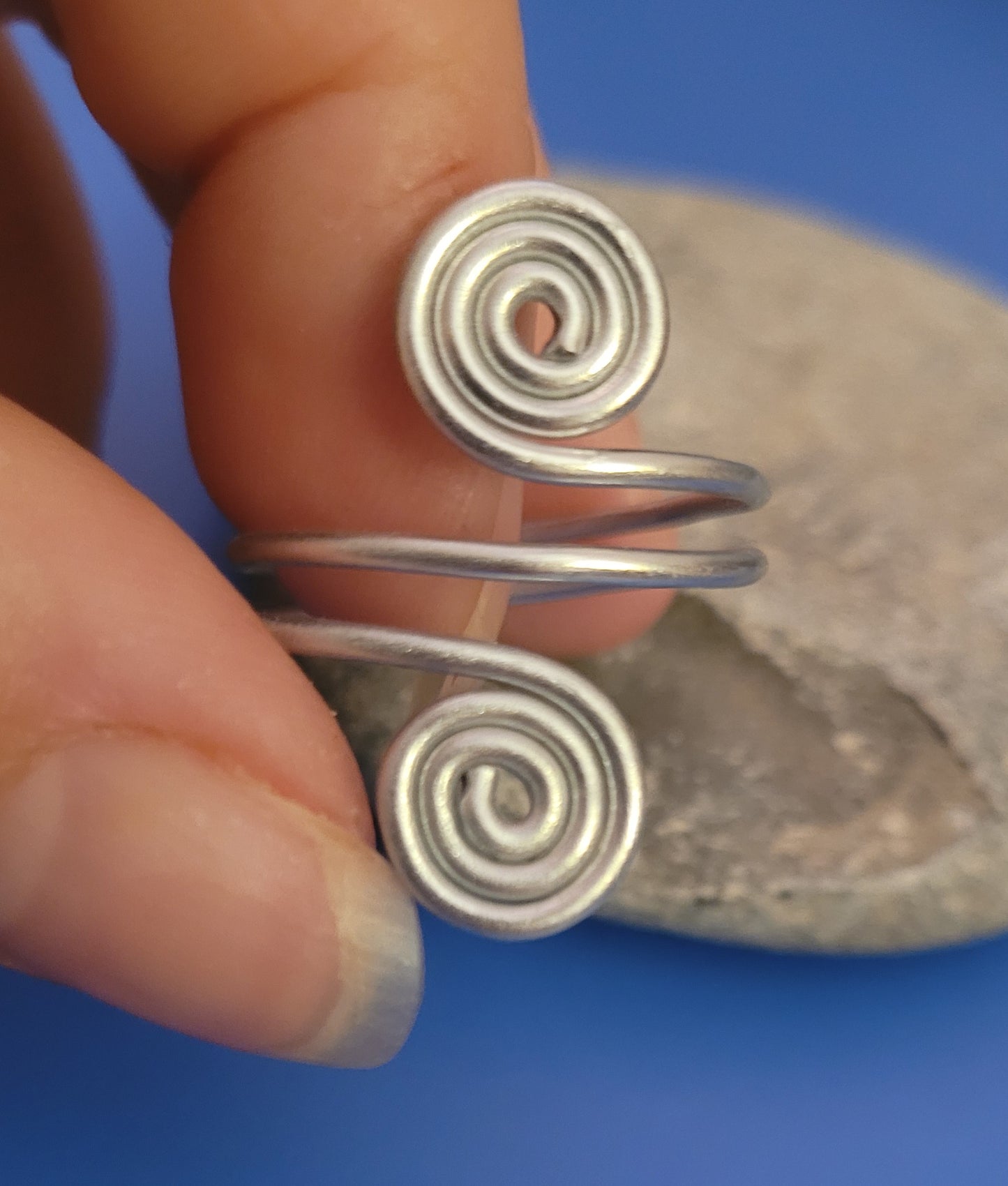 Celtic Double Spiral Ring - Adjustable