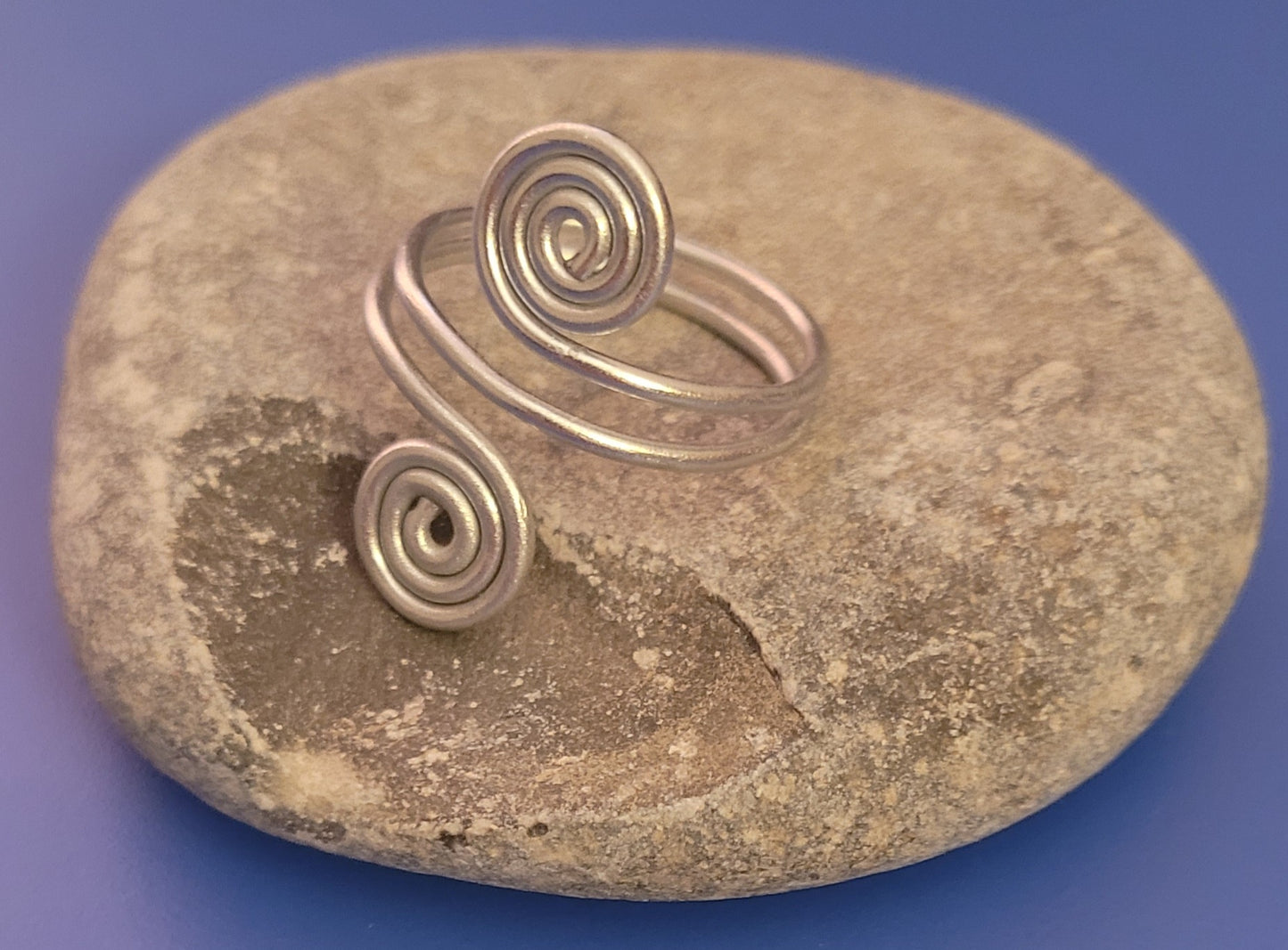 Celtic Double Spiral Ring - Adjustable