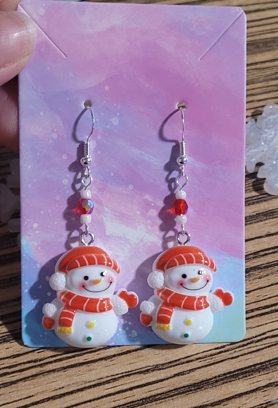 3D Snowman Festive Earrings