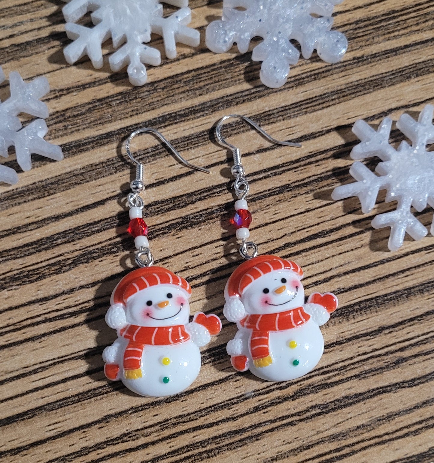 3D Snowman Festive Earrings