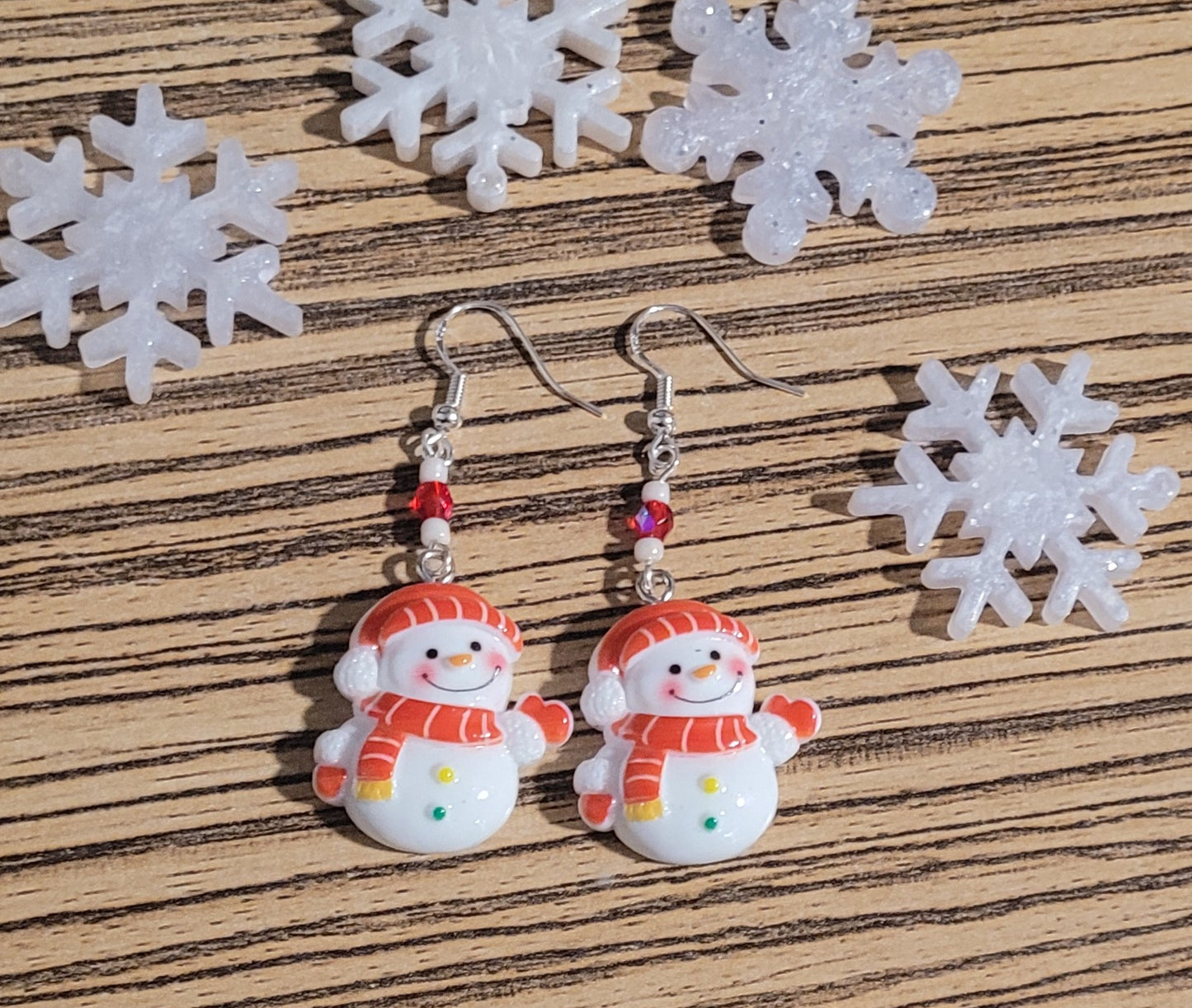 3D Snowman Festive Earrings