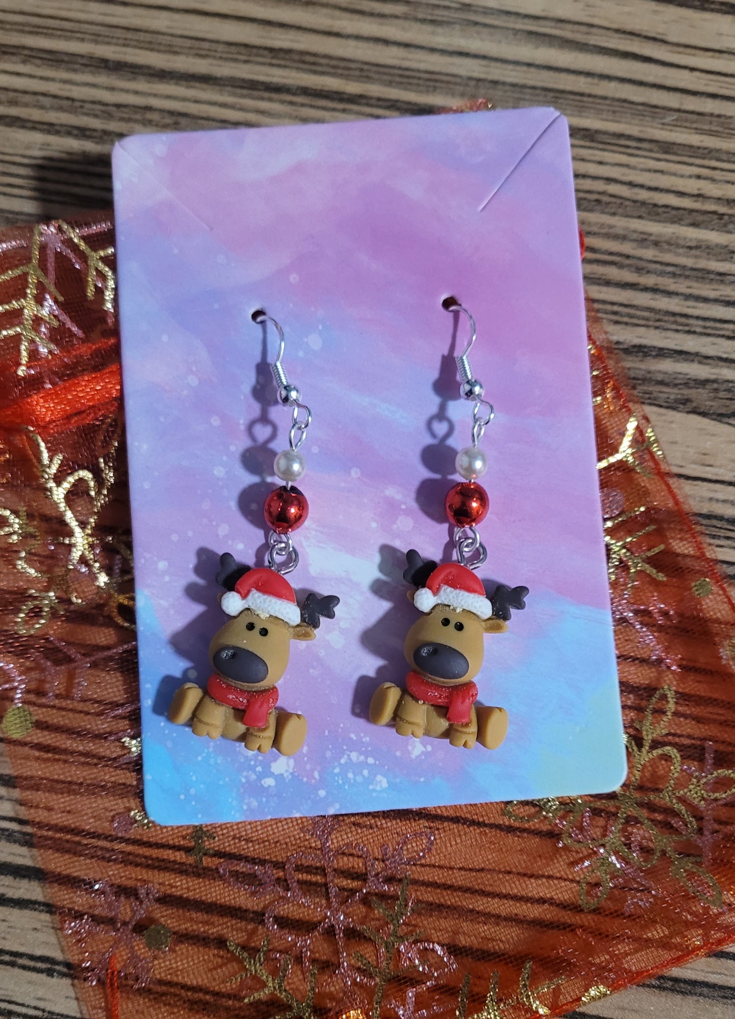 3D Reindeer Festive Earrings