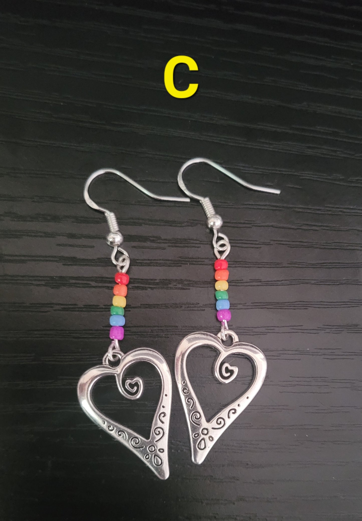 PRIDE dangle beaded earrings. Love, PRIDE 2025, LGBTQ+