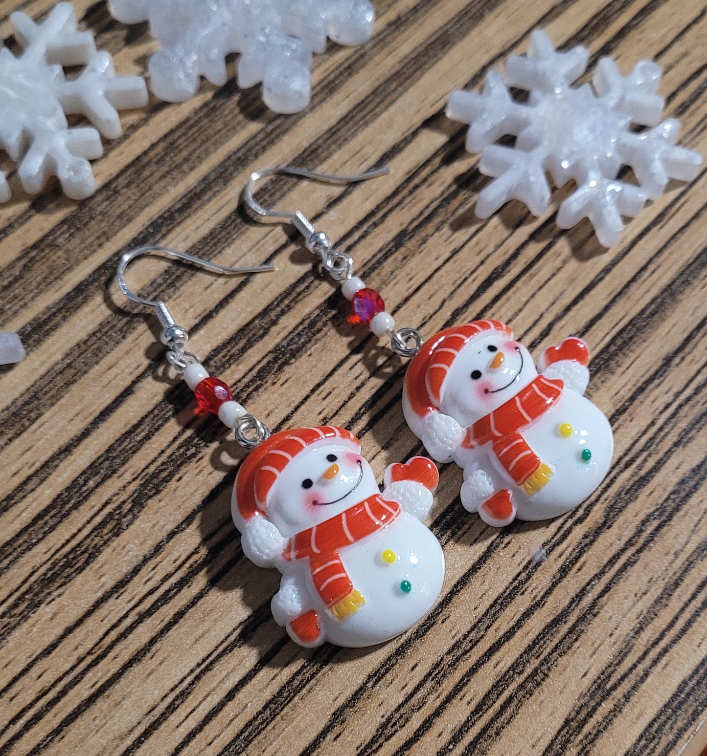3D Snowman Festive Earrings