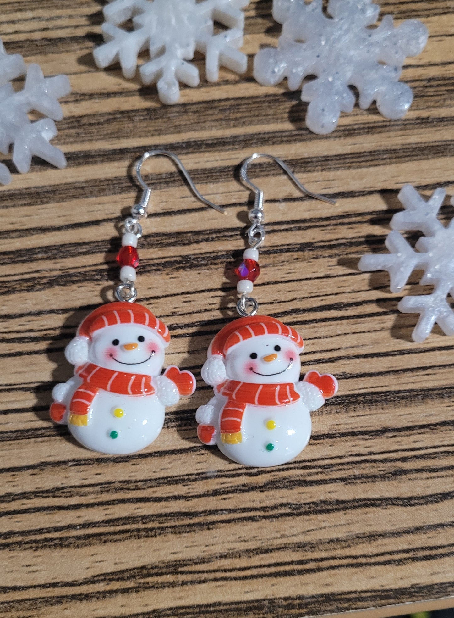 3D Snowman Festive Earrings