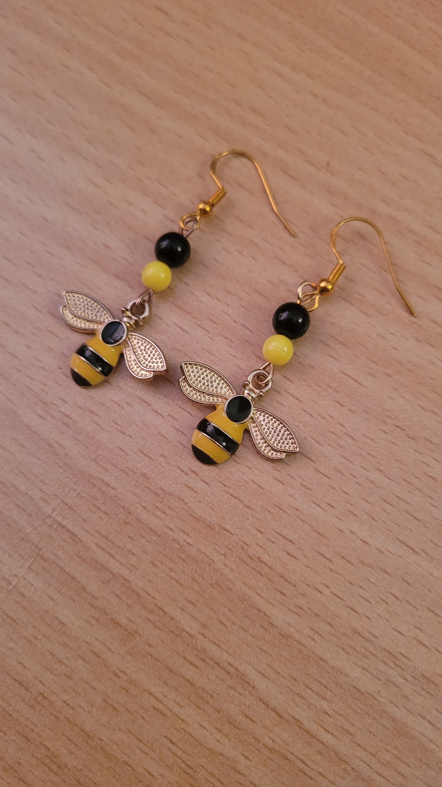 Bumble Bee Dangle Earrings