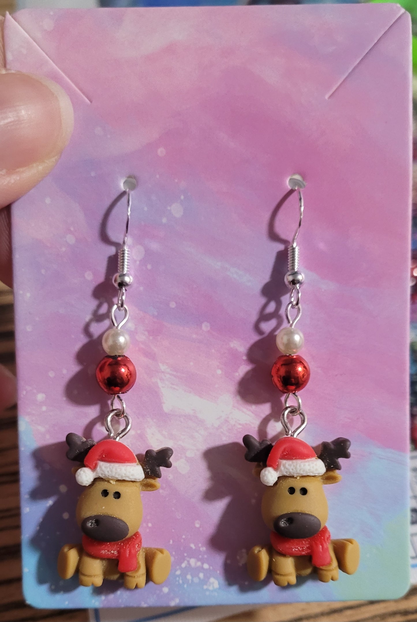 3D Reindeer Festive Earrings