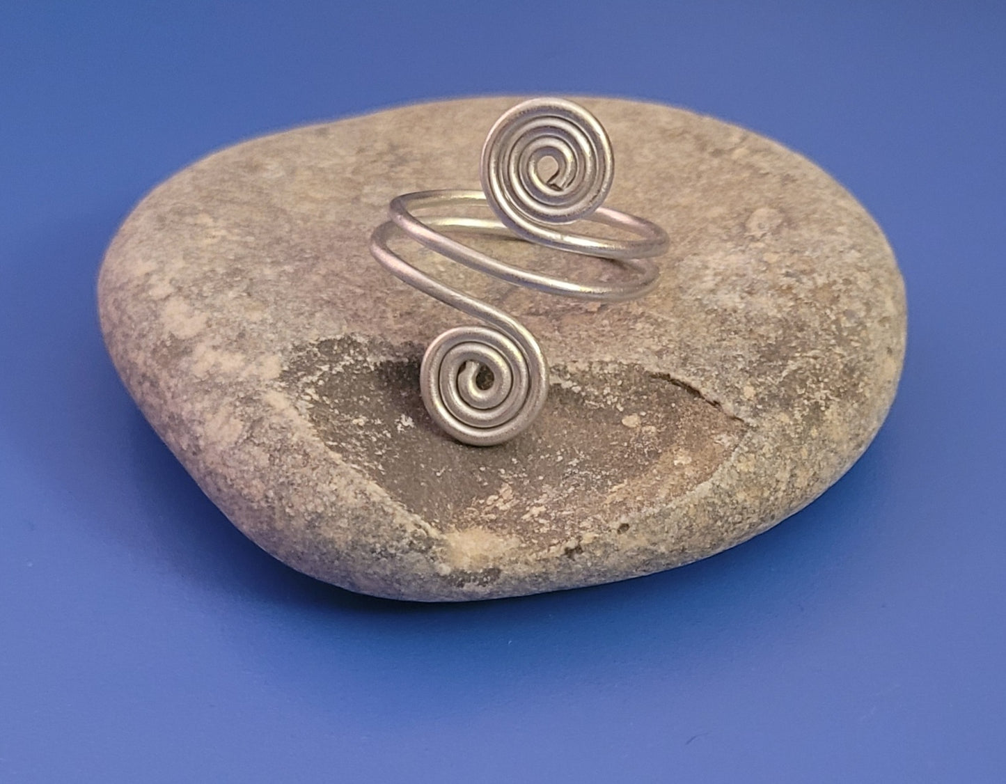 Celtic Double Spiral Ring - Adjustable